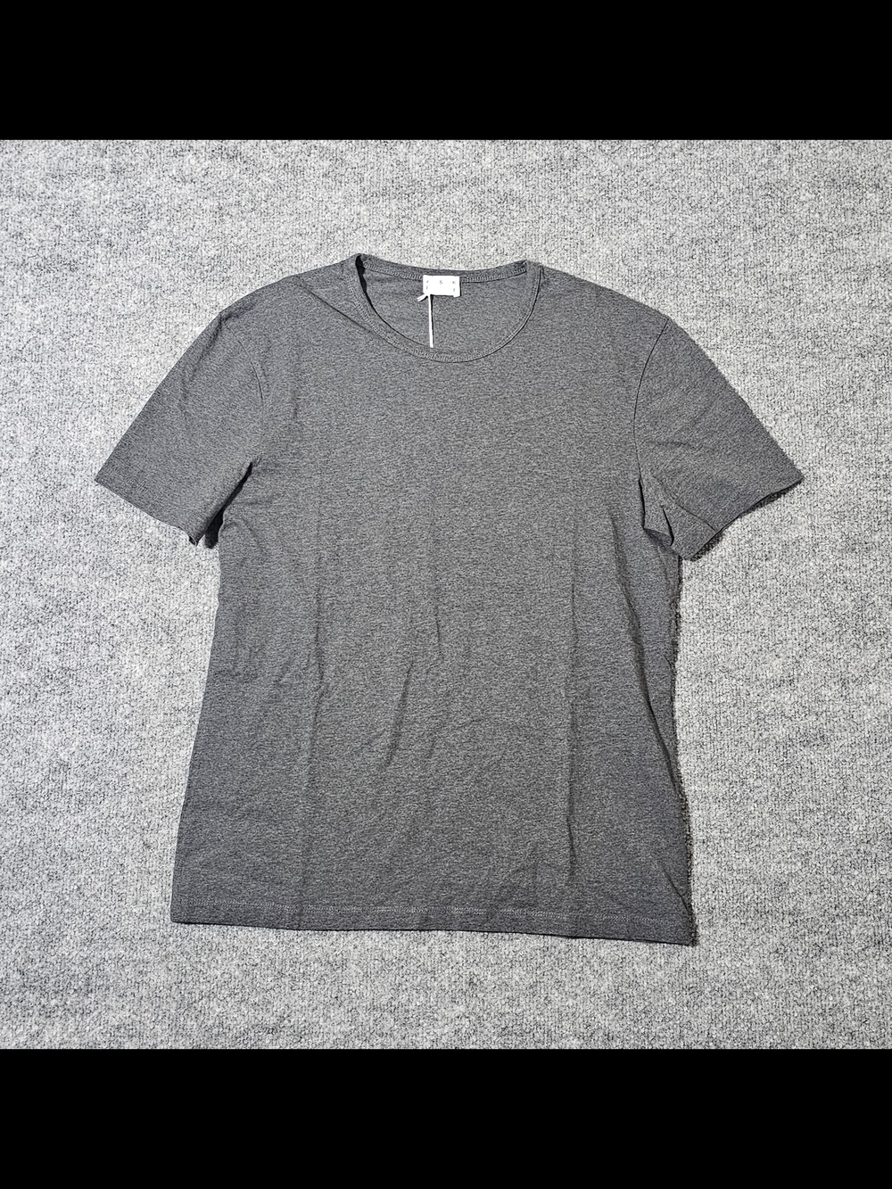 Asket The T-Shirt Organic Cotton Size Small Long Charcoal Melange Short Sleeve